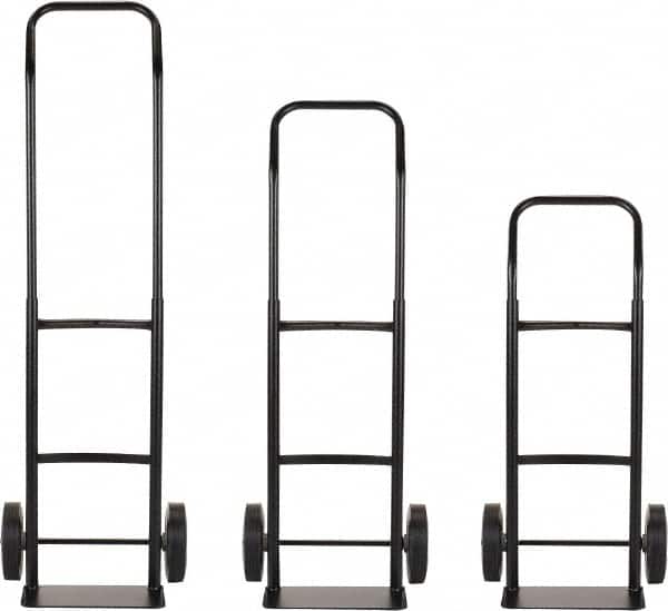 Harper Trucks - 600 Lb Capacity 40" OAH Convertible Hand Truck - 14 x 7" Base Plate, Continuous Handle, Steel, Solid Rubber Swivel Wheels - Benchmark Tooling