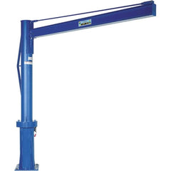 Vestil - 1,000 Lb Load Capacity, Steel Jib Crane - 8' Span - Benchmark Tooling