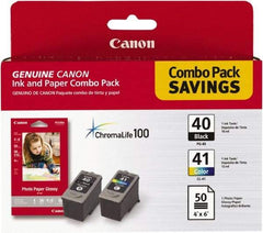 Canon - Black & Multi Colored Ink & Paper Combo - Use with Canon PIXMA iP1600, iP1700, MP150, MP160, MP170, MP450, MP460 - Benchmark Tooling