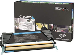 Lexmark - Cyan Toner Cartridge - Use with Lexmark C734, C736, X734, X738 - Benchmark Tooling