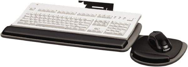 FELLOWES - Graphite & Black Underdesk Keyboard Tray - Use with Computer - Benchmark Tooling