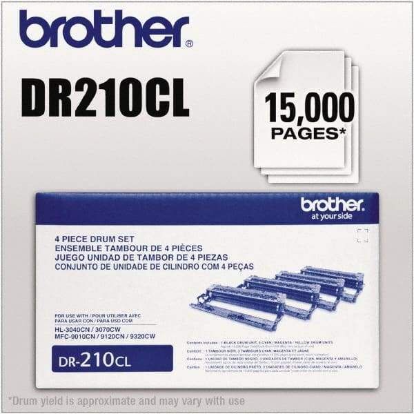 Brother - Cyan, Magenta, Yellow & Black Drum Unit - Use with Brother HL-3040CN, 3045CN, 3070CW, 3075CW, MFC-9010CN, 9120CN, 9125CN, 9320CW, 9325CW - Benchmark Tooling