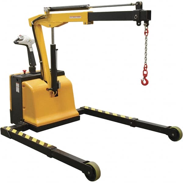 Vestil - 2,500 Lb Load Capacity, Steel Electric Floor Crane - 8' 5/64" Span - Benchmark Tooling