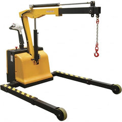 Vestil - 2,500 Lb Load Capacity, Steel Electric Floor Crane - 8' 5/64" Span - Benchmark Tooling