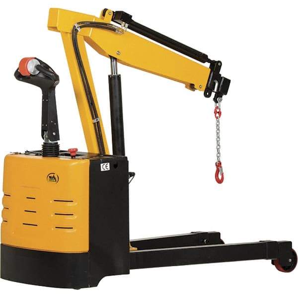 Vestil - 2,500 Lb Load Capacity, Steel Electric Floor Crane - 8' 5/64" Span - Benchmark Tooling