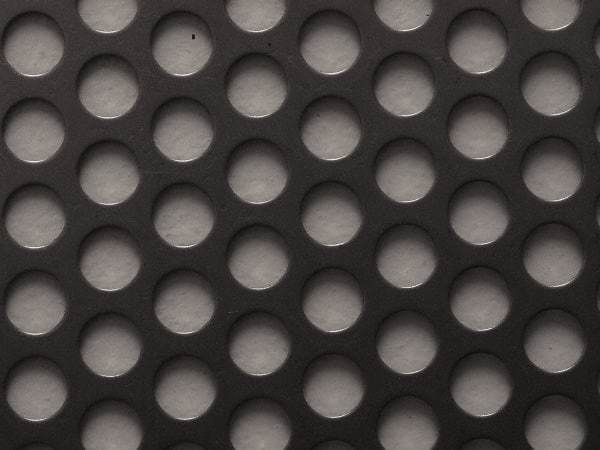 Value Collection - 36 x 40 x 0.06" Perforated Carbon Steel Sheet - 1/2" Staggered Round Holes, 11/16" Hole Spacing - Benchmark Tooling