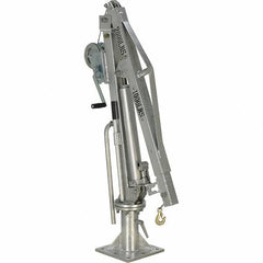 Vestil - 500 Lb Load Capacity, Steel Winch Operated Crane - 4' 21/64" Span - Benchmark Tooling