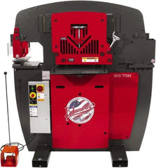 Edwards Manufacturing - 11" Throat Depth, 100 Ton Punch Pressure, 1-1/16" in 1" Punch Capacity Ironworker - 3 Phase, 230 Volts - Benchmark Tooling