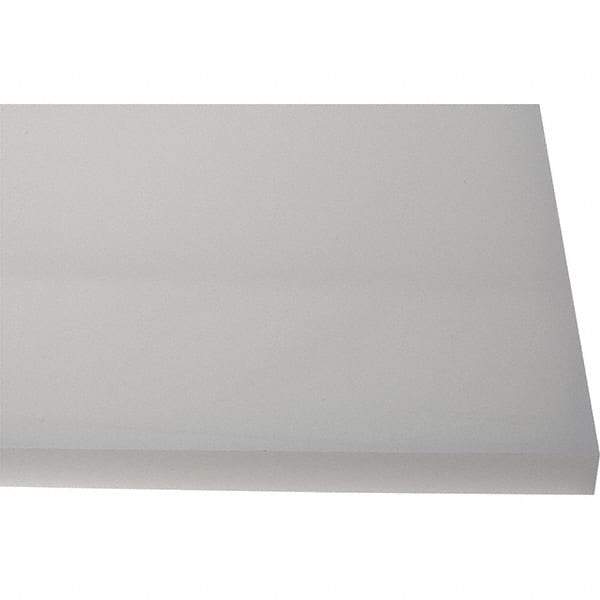 Made in USA - 3/4" Thick x 1' Wide x 4' Long, Polyethylene (HDPE) Sheet - White, Shore D-65 Hardness, Cutting Board Grade, ±10% Tolerance - Benchmark Tooling