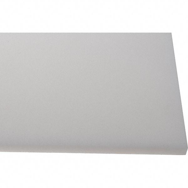 Made in USA - 1/2" Thick x 2' Wide x 4' Long, Polyethylene (HDPE) Sheet - White, Shore D-65 Hardness, Cutting Board Grade, ±10% Tolerance - Benchmark Tooling