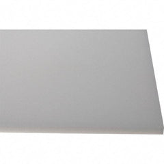 Made in USA - 1/2" Thick x 1' Wide x 4' Long, Polyethylene (HDPE) Sheet - White, Shore D-65 Hardness, Cutting Board Grade, ±10% Tolerance - Benchmark Tooling