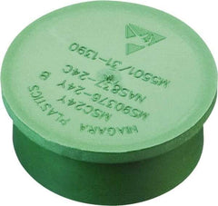 Caplugs - 1.59" ID, Round Head, Static Dissipative Cap - 1.81" OD, 9/16" Long, Low-Density Polyethylene, Black - Benchmark Tooling