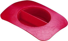 Caplugs - 1.29" ID, Round Head with Rectangular Flange Flange Plug - 1/2" Long, Low-Density Polyethylene, Red - Benchmark Tooling