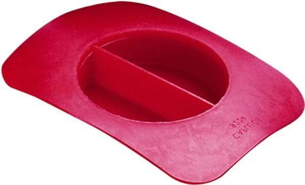 Caplugs - 1.55" ID, Round Head with Rectangular Flange Flange Plug - 3/4" Long, Low-Density Polyethylene, Red - Benchmark Tooling