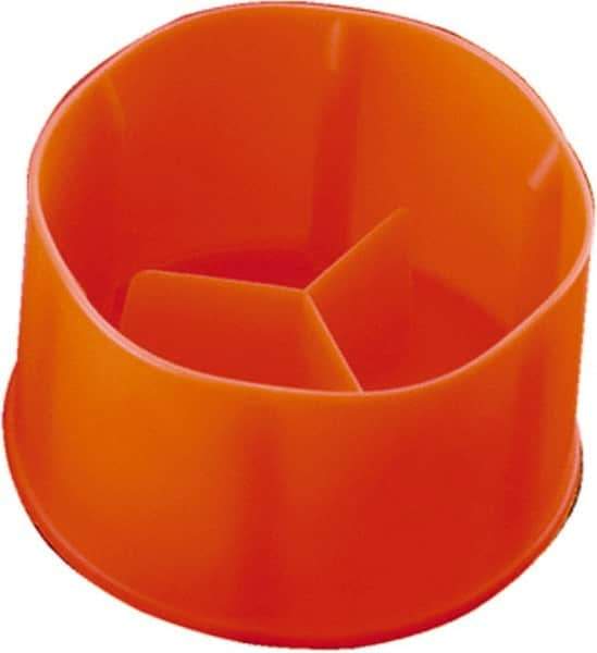 Caplugs - 1.86" ID, Round Head Connector Cap - 1-1/16" Long, Low-Density Polyethylene, Orange - Benchmark Tooling