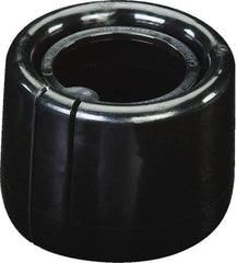 Caplugs - Round Head, Tear-Tab Tube Cap - Low-Density Polyethylene, Black - Benchmark Tooling