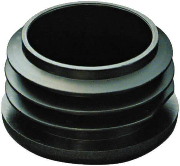 Caplugs - Round Finishing Plug for 14 to 20 Gauge Panels, for 5/8" Tube Diam - 5/8" OD, 0.44" Deep, Low-Density Polyethylene, Black - Benchmark Tooling