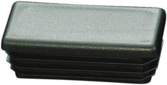 Caplugs - Rectangular Finishing Plug for 10 Gauge Panels, - 1" Deep, Low-Density Polyethylene, Black - Benchmark Tooling