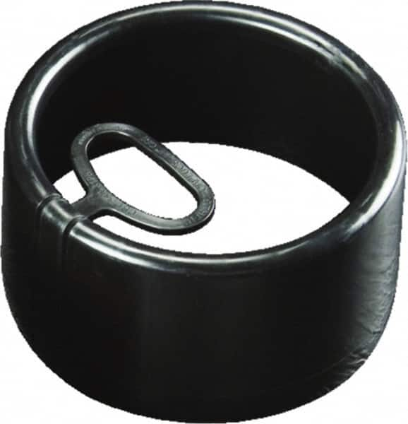 Caplugs - Round Head, Tear-Tab Well Casing Cap - Low-Density Polyethylene, Black - Benchmark Tooling