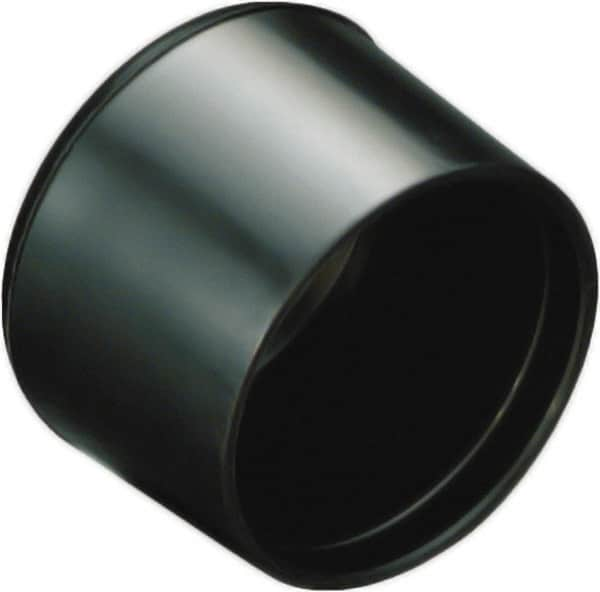 Caplugs - Round Head Finishing Cap - 63/64" Long, Low-Density Polyethylene, Black - Benchmark Tooling