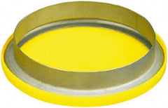 Caplugs - 4.391" ID, Round Head Flange Cap - 11/32" Long, Low-Density Polyethylene, Yellow - Benchmark Tooling