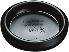 Caplugs - Button Finishing Plug for 0.02 to 0.1" Thick Panels, - 0.41" ID, 3/4" OD, 0.31" Deep, Low-Density Polyethylene, Black - Benchmark Tooling