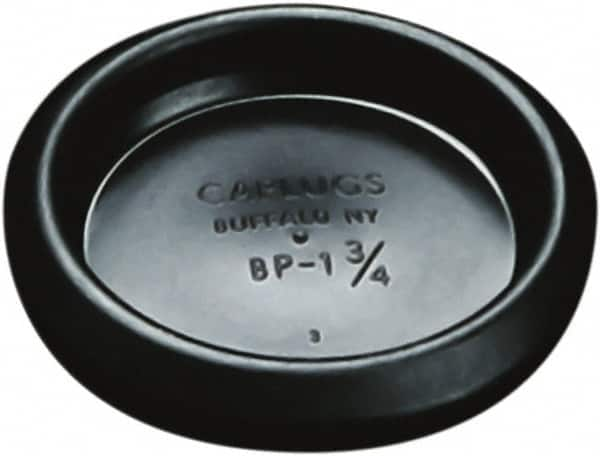 Caplugs - Button Finishing Plug for 0.03 to 0.1" Thick Panels, - 1.68" ID, 2" OD, 0.36" Deep, Low-Density Polyethylene, Black - Benchmark Tooling