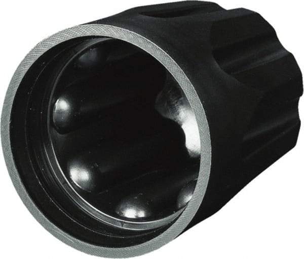 Caplugs - Serrated Round Head Sucker Rod Cap - High-Density Polyethylene, Black - Benchmark Tooling