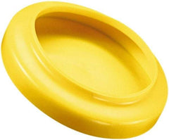 Caplugs - Flexible, Round Head Flange Cap - 51/64" Long, Vinyl, Yellow - Benchmark Tooling