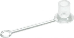 Caplugs - 0.235" ID, Round Head, Tethered Cap - 1-29/32" Long, Silicone, Natural (Color) - Benchmark Tooling