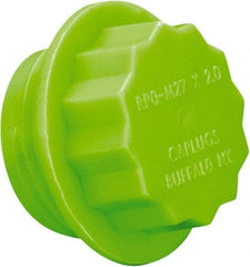 Caplugs - 12-Point Head, Threaded Plug - 28.45mm OD, Polypropylene, Green - Benchmark Tooling