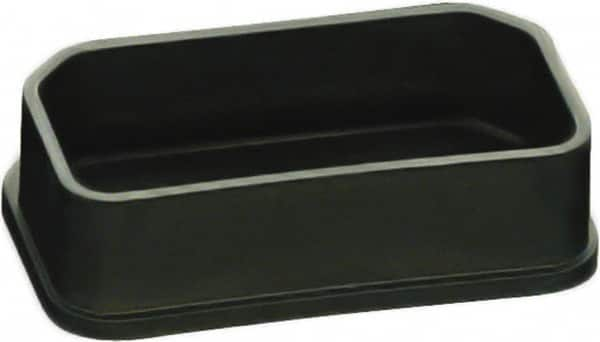 Caplugs - 1.656" x 1.16", Conductive, Rectangular Head Cap/Plug - 11/32" Long, Polyethylene Copolymer, Black - Benchmark Tooling