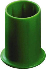 Caplugs - 0.541" ID, Round Head Vented Cap - 0.88" OD, 1-5/64" Long, Thermoplastic Rubber, Green - Benchmark Tooling