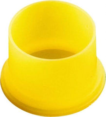 Caplugs - 0.85" ID, Round Head Utility Plug - 5/8" Long, Low-Density Polyethylene, Yellow - Benchmark Tooling