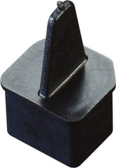 Caplugs - 0.326" x 0.2", Pull-Tab USB Plug - 1/4" Long, Low-Density Polyethylene, Black - Benchmark Tooling