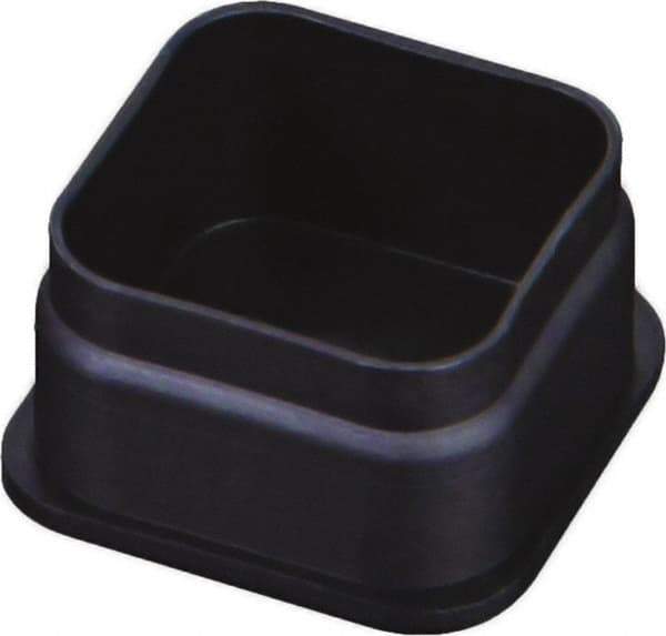 Caplugs - Square Head Tube Plug - 0.86 x 0.86" OD, 7/16" Long, Low-Density Polyethylene, Black - Benchmark Tooling