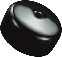 Caplugs - 0.985" ID, Flexible, Round Head Masking Cap - 1.13" OD, 1" Long, Vinyl, Black - Benchmark Tooling