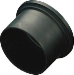 Caplugs - 2.46" ID, Conductive, Round Head Plug - 2.67" OD, 9/16" Long, Polyethylene Copolymer, Black - Benchmark Tooling