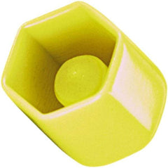 Caplugs - Hex Head Cap - 1-3/32" Long, Vinyl, Yellow - Benchmark Tooling