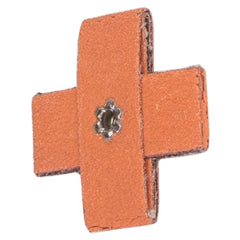 2″ × 2″ × 3/4″ Cross Pad 8-Ply 80 Grit 8-32 Eyelet Ceramic Alumina - Benchmark Tooling