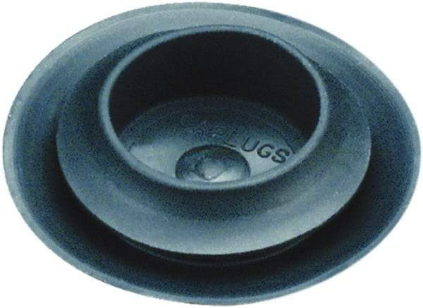 Caplugs - Button Finishing Plug for 0.031 to 0.079" Thick Panels, - 0.886" ID, 1.189 OD, 0.303" Deep, Thermoplastic Rubber, Black - Benchmark Tooling