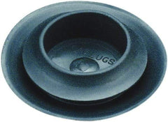 Caplugs - Button Finishing Plug for 0.031 to 0.079" Thick Panels, - 0.886" ID, 1.189 OD, 0.303" Deep, Thermoplastic Rubber, Black - Benchmark Tooling