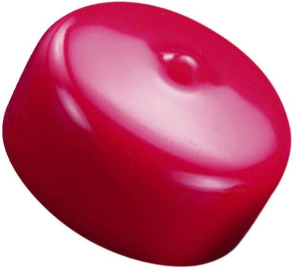 Caplugs - Round Head Cap - 1.14" OD, 1-1/2" Long, Vinyl, Red - Benchmark Tooling