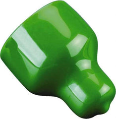 Caplugs - 0.857" ID, Pull-Tab, Round Head Cap - 1-17/64" Long, Vinyl, Green - Benchmark Tooling