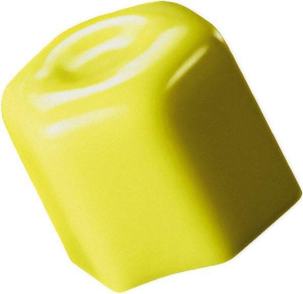 Caplugs - Hex Head Hex Cap - 53/64" Long, Vinyl, Yellow - Benchmark Tooling