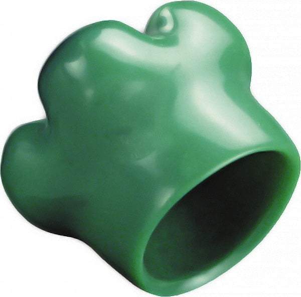 Caplugs - 0.796" ID, Round with Square Head Tube Cap - 0.896" OD, 3/4" Long, Vinyl, Green - Benchmark Tooling