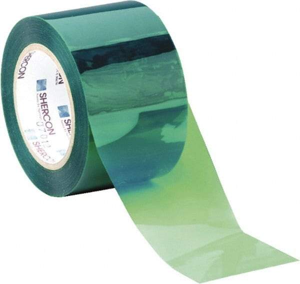 Caplugs - 3/4" Wide x 72 Yd Long Green Polyester Film High Temperature Masking Tape - Series PC25 0750, 6.5 mil Thick - Benchmark Tooling