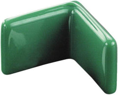 Caplugs - 1" x 1/8", Flexible Push-On L-Frame End Cap - 1/2" Long, Vinyl, Yellow - Benchmark Tooling