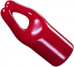 Caplugs - 17/32" ID, Round Head Hanger Tip Cap - 1" Long, Vinyl, Orange - Benchmark Tooling