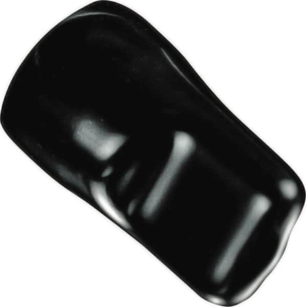 Caplugs - 0.615" ID, Pull-Tab, Round Head Masking Cap - 1-11/16" Long, Vinyl, Black - Benchmark Tooling